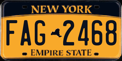 NY license plate FAG2468