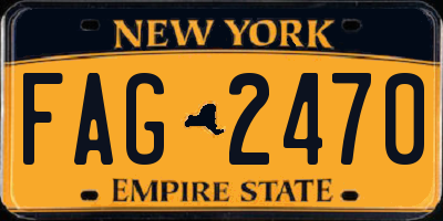 NY license plate FAG2470