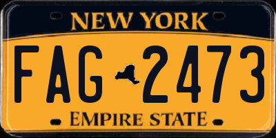 NY license plate FAG2473