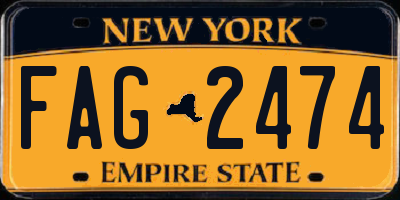 NY license plate FAG2474