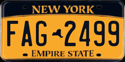 NY license plate FAG2499