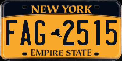 NY license plate FAG2515