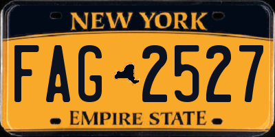 NY license plate FAG2527