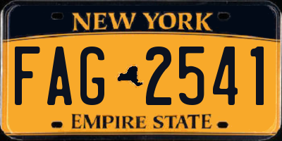 NY license plate FAG2541