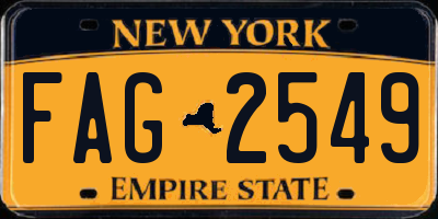 NY license plate FAG2549