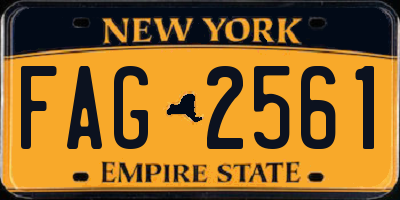 NY license plate FAG2561