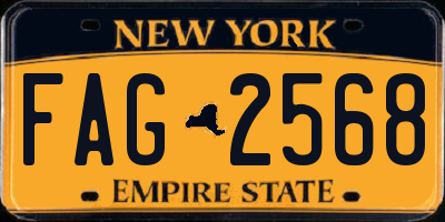 NY license plate FAG2568