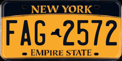 NY license plate FAG2572
