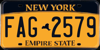 NY license plate FAG2579