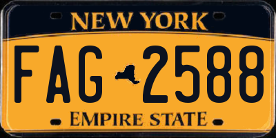 NY license plate FAG2588