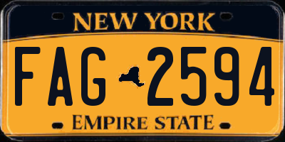 NY license plate FAG2594