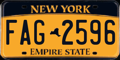 NY license plate FAG2596