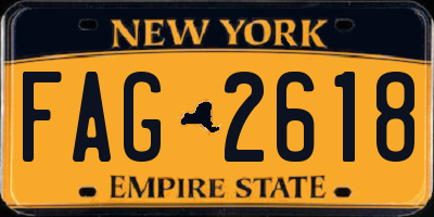 NY license plate FAG2618