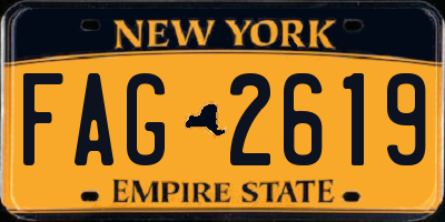NY license plate FAG2619