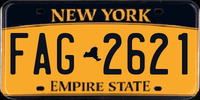 NY license plate FAG2621