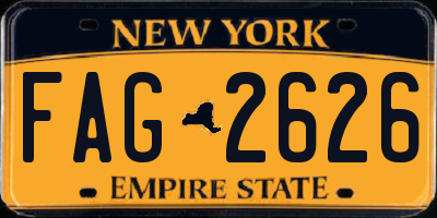 NY license plate FAG2626