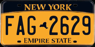 NY license plate FAG2629