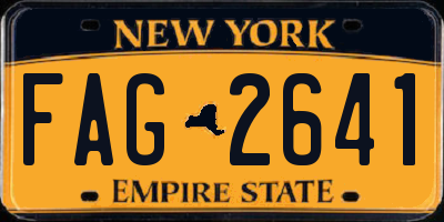 NY license plate FAG2641