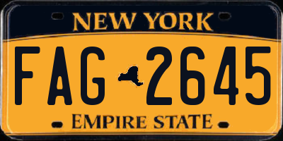 NY license plate FAG2645
