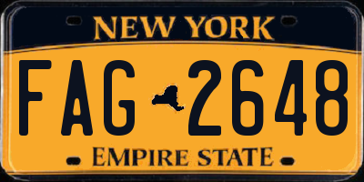 NY license plate FAG2648