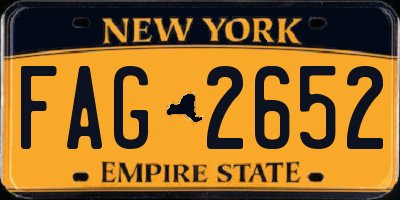 NY license plate FAG2652