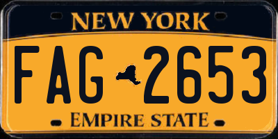 NY license plate FAG2653