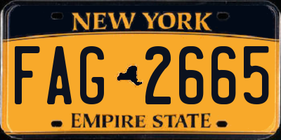 NY license plate FAG2665