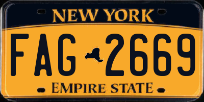 NY license plate FAG2669