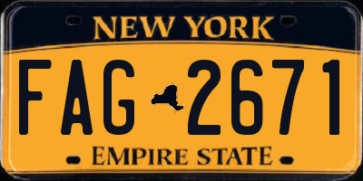 NY license plate FAG2671