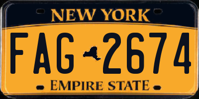 NY license plate FAG2674