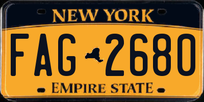 NY license plate FAG2680