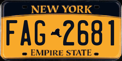 NY license plate FAG2681