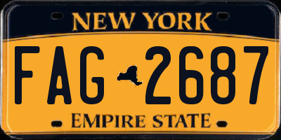 NY license plate FAG2687
