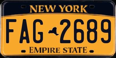 NY license plate FAG2689