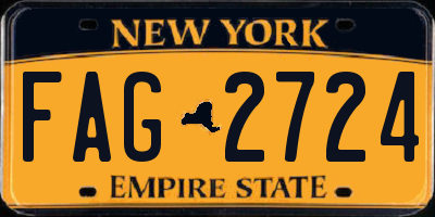 NY license plate FAG2724