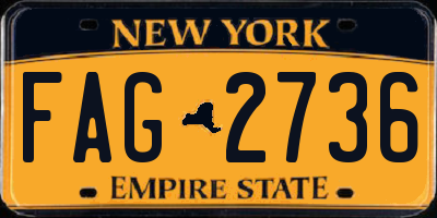 NY license plate FAG2736
