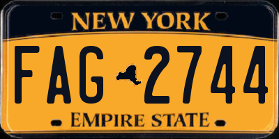 NY license plate FAG2744