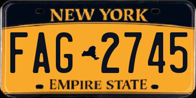 NY license plate FAG2745