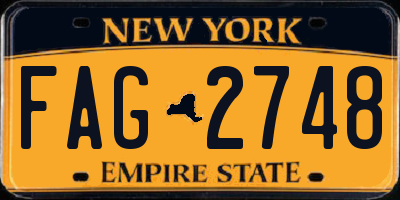 NY license plate FAG2748
