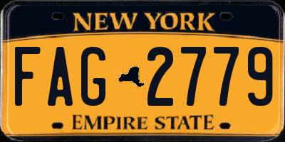 NY license plate FAG2779