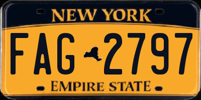 NY license plate FAG2797