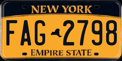 NY license plate FAG2798