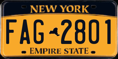NY license plate FAG2801