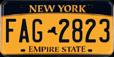 NY license plate FAG2823