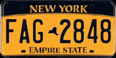 NY license plate FAG2848