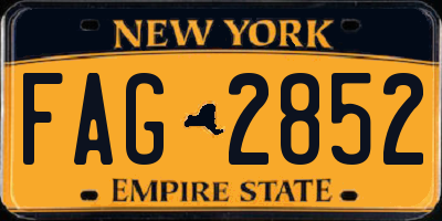 NY license plate FAG2852