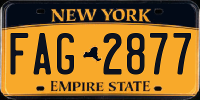 NY license plate FAG2877