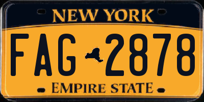 NY license plate FAG2878