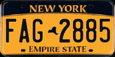 NY license plate FAG2885