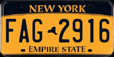 NY license plate FAG2916